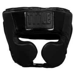 TITLE Black Training Headgear 11 TITLE Black Training Headgear -Power Punch bkthg bk 2