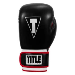 TITLE Boxing Leather Big League Bag Gloves -Power Punch blbg2 bk rd 03