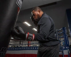 TITLE Boxing Leather Big League Bag Gloves -Power Punch blbg2 bk rd wh 4 2