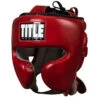 TITLE Boxing Blood Red Leather Sparring Headgear 1 TITLE Boxing Blood Red Leather Sparring Headgear -Power Punch brhg rd gr 01