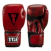 TITLE Boxing Blood Red Leather Training Gloves 2 TITLE Boxing Blood Red Leather Training Gloves -Power Punch brtg rd 001