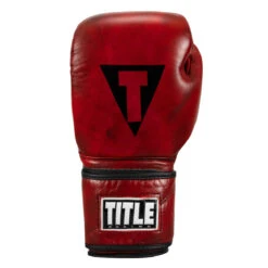 TITLE Boxing Blood Red Leather Training Gloves 14 TITLE Boxing Blood Red Leather Training Gloves -Power Punch brtg rd 003