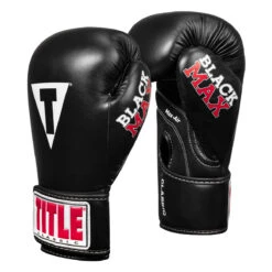 TITLE Classic Black Max Boxing Gloves -Power Punch cbmbg2 02