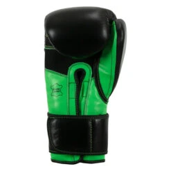 TITLE Boxing Leather Cosmic Training Gloves -Power Punch costg bk gn 04