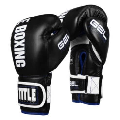 TITLE Boxing Gel Soft Strike Bag Gloves -Power Punch cssgbg1 bk bl 02