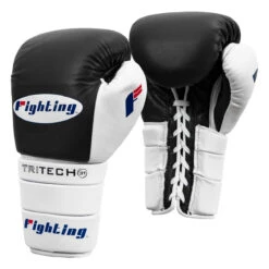 Fighting Tri-Tech Tenacious Lace Training Gloves 26 Fighting Tri-Tech Tenacious Lace Training Gloves -Power Punch fs3ttgl bk wh 002