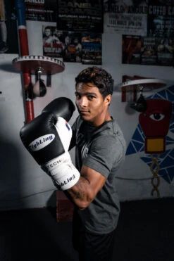 Fighting Tri-Tech Tenacious Lace Training Gloves 30 Fighting Tri-Tech Tenacious Lace Training Gloves -Power Punch fs3ttgl bk wh