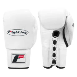 Fighting Fury Professional Lace Training Gloves -Power Punch fsftgl wh 01
