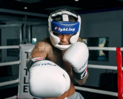 Fighting Force Full Training Headgear -Power Punch ftghgf wh bl bk 2 1