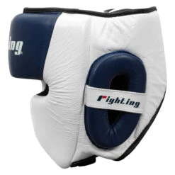 Fighting Force Leather Training Headgear -Power Punch ftghgt wh bl bk 3 1