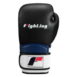 Fighting Ferocity Leather Training Gloves -Power Punch ftgtg bk wh bl 3 2