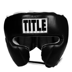 TITLE Boxing Leather Sparring Headgear -Power Punch fthg bk 2
