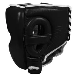 TITLE Boxing Leather Sparring Headgear -Power Punch fthg bk 3
