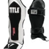 TITLE Boxing Gel Elite Pro Shin & Instep Guards -Power Punch gepsig bk wh 1 2
