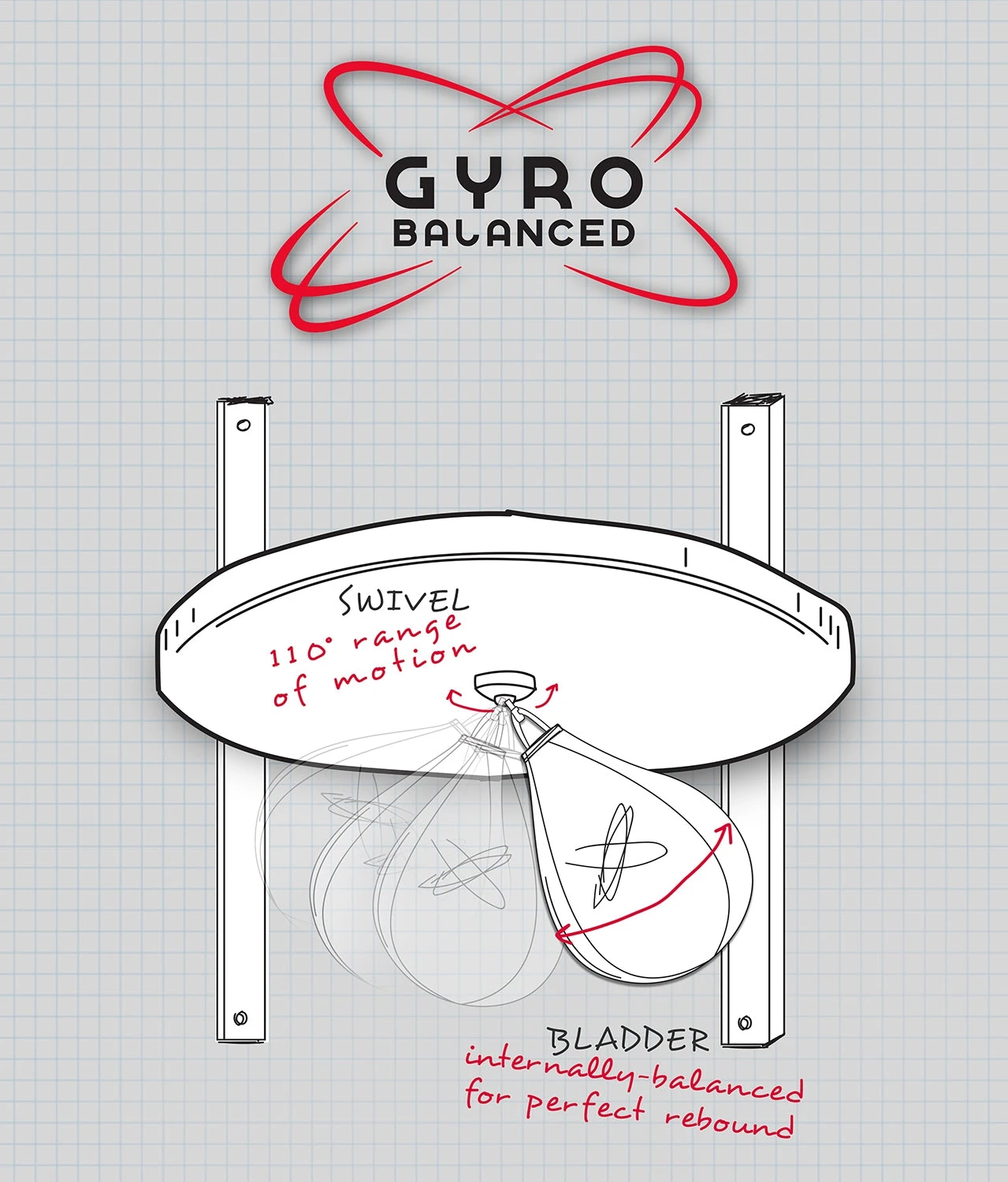 TITLE Boxing Gyro Balanced Leather Speed Bag 6 TITLE Boxing Gyro Balanced Leather Speed Bag - Image 4