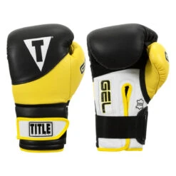 TITLE Boxing Gel Suspense V2T Training Gloves -Power Punch gstgev2t bk ye 01