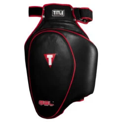 TITLE MMA Gel Thai Style Thigh Pads 2.0 -Power Punch gtstp2 bk rd 2