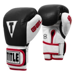 TITLE Boxing Gel World Bag Gloves 24 TITLE Boxing Gel World Bag Gloves -Power Punch gtwbg bk wh 0002