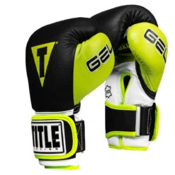TITLE Boxing Gel World V2T Bag Gloves -Power Punch gtwbgv2t bk lm 1 2 1