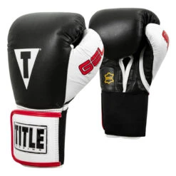 TITLE Boxing Gel World Elastic Training Gloves -Power Punch gtwge bk 02