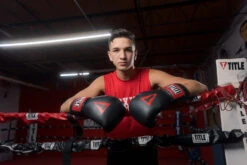 TITLE Boxing Gel Victor Sparring Gloves -Power Punch gvsg bk wh rd 1