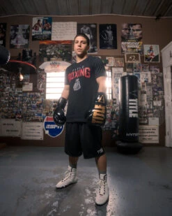 TITLE Boxing Inferno Intensity Lace Training Gloves -Power Punch itgli ace bk gd 3 2