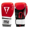 TITLE Boxing Premium Leather Performance Training Gloves -Power Punch lptg rd wh bk 001