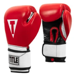 TITLE Boxing Premium Leather Performance Training Gloves 17 TITLE Boxing Premium Leather Performance Training Gloves -Power Punch lptg rd wh bk 002