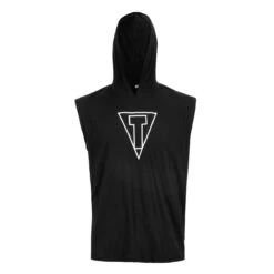 TITLE Boxing Outline Sleeveless Hoodie -Power Punch lta3 bk 2 1