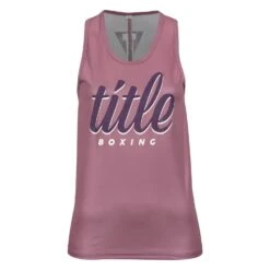 TITLE Boxing Script Racerback Women's Tank 11 TITLE Boxing Script Racerback Women's Tank -Power Punch lta8 pr 1 1