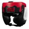 TITLE Boxing Gel Lava Leather Series Headgear 2 TITLE Boxing Gel Lava Leather Series Headgear -Power Punch mlvlhg bk wh rd 1 1