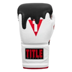 TITLE Boxing Gel Lava Leather Series Sparring Gloves -Power Punch mlvlsg wh rd bk 03