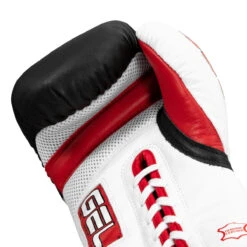 TITLE Boxing Gel Lava Leather Series Sparring Gloves -Power Punch mlvlsg wh rd bk 05