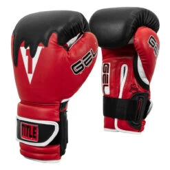 TITLE Boxing Gel Lava Leather Series Training Gloves -Power Punch mlvltg rd bk wh 02