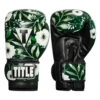 TITLE Boxing Floral Bag Gloves 1 TITLE Boxing Floral Bag Gloves -Power Punch oaflbg gn bk 1 1