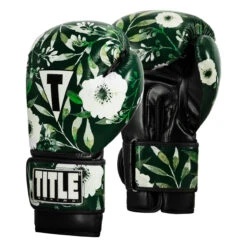 TITLE Boxing Floral Bag Gloves 12 TITLE Boxing Floral Bag Gloves -Power Punch oaflbg gn bk 2 1