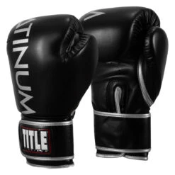 TITLE Platinum Prolific Boxing Bag Gloves -Power Punch plbg bk sv 2 1