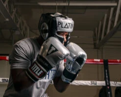 TITLE Platinum Traditional Training Headgear -Power Punch plhgt bk sv 3 1 1