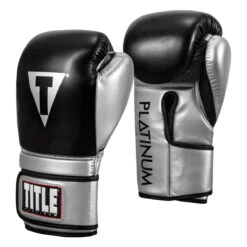TITLE Platinum Prolific Training Gloves -Power Punch pltg sv bk 2 2