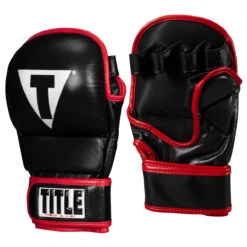 TITLE MMA Perform Safe Spar Glove 2.0 -Power Punch pssg2 bk rd 02