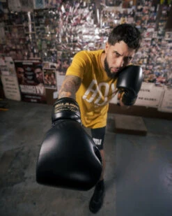 TITLE Boxing Roberto Duran Leather Sparring Gloves -Power Punch rdsg 2 1