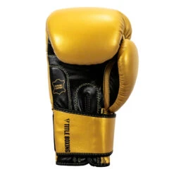 TITLE Boxing Roberto Duran Leather Training Gloves -Power Punch rdtg gd bk 04