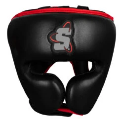 SCYntz Leather Headgear -Power Punch scyhg bk rd 2 1