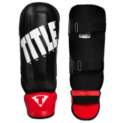 TITLE Boxing Pro Style Shin & Instep Guards 3.0 -Power Punch shng3 bk rd 1 1