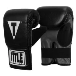 TITLE Boxing Pro Leather Bag Gloves 3.0 -Power Punch tbg3 bk gr 02