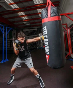 TITLE Boxing Speed-Flex Encore High-Top Shoes -Power Punch tbs 2 bk wh 2 2