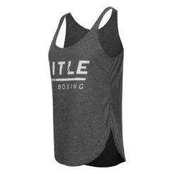 TITLE Boxing Women's Striped Wordmark Cropped Tank -Power Punch tbwts216 ch 3 1