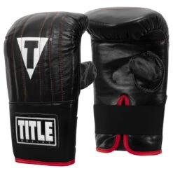 TITLE Boxing Professional Old School Leather Bag Gloves 3.0 -Power Punch tlsbg3 bk 02