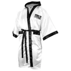 TITLE Boxing Full Length Robe -Power Punch tsrfl wh bk 01 6