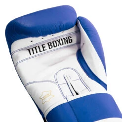 TITLE Boxing Pro Style Leather Training Gloves 3.0 -Power Punch tvvtg3 bl wh 005